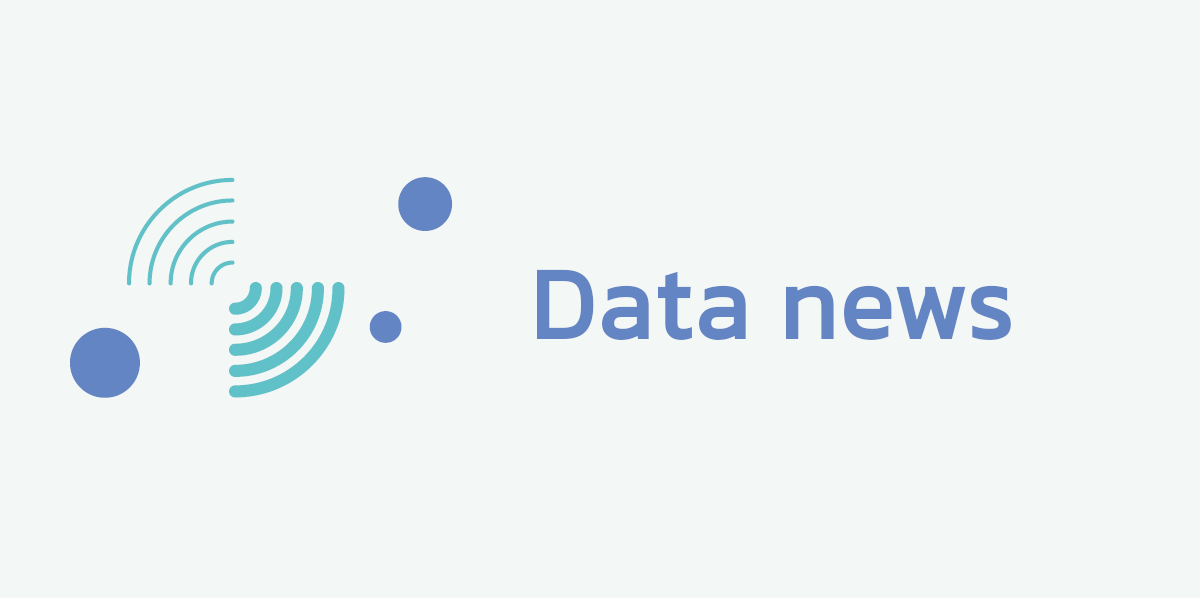 Decorative text with the text "Data news"