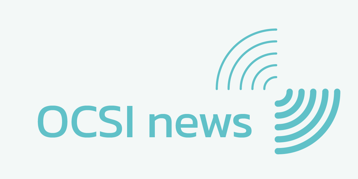 Decorative image with the text "OCSI news"